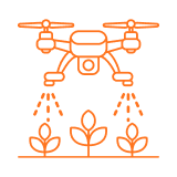 Aplicação em drones agrícolas