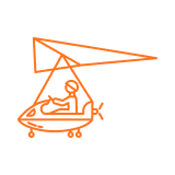 Ícone representando aplicação ultraleve em sistemas de propulsão elétrica